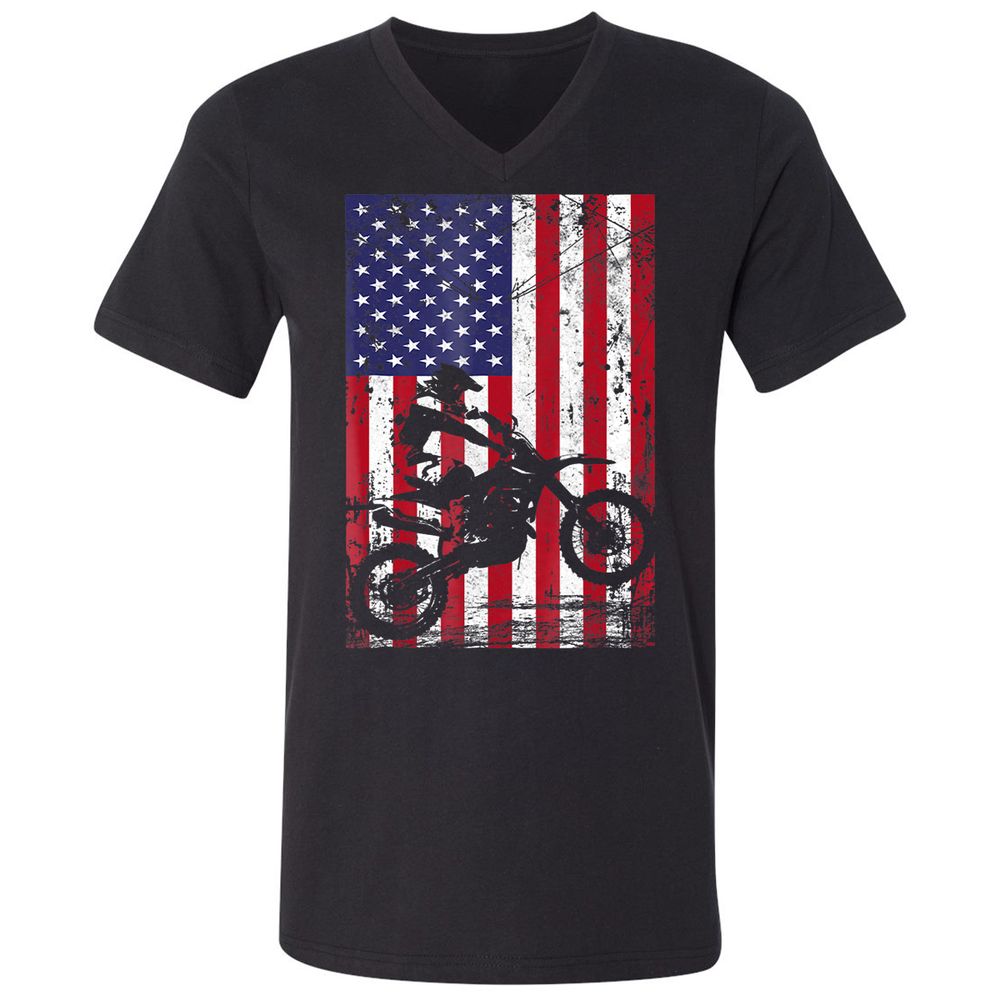 Unisex V-Neck T-Shirt - WD6HWMAT - Black - 1
