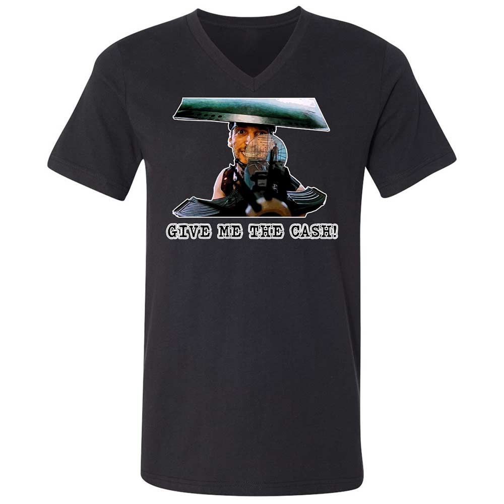 Unisex V-Neck T-Shirt - CF7NGZ5Y - Black - 1