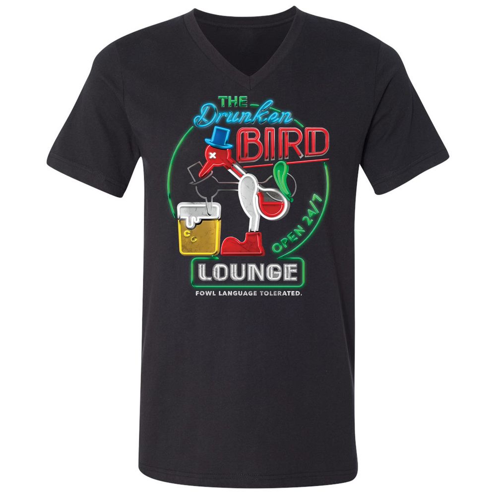 Unisex V-Neck T-Shirt - 7BZXF5NS - Black - 1