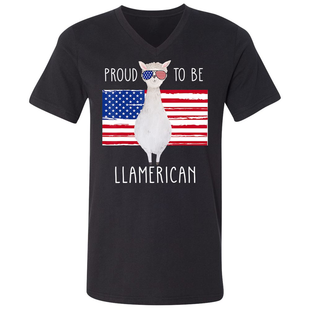 Unisex V-Neck T-Shirt - G7R6SC81 - Black - 1