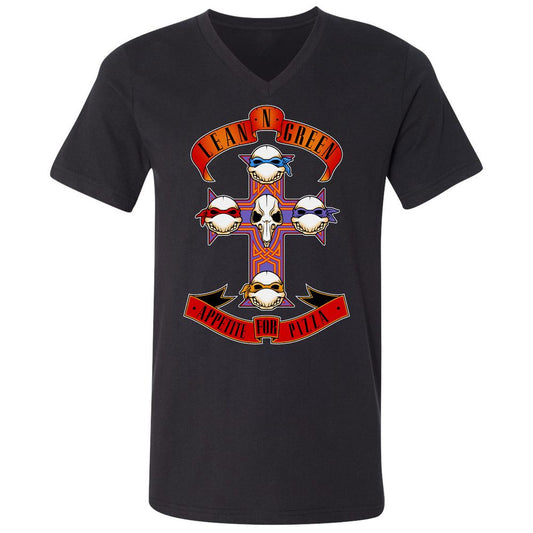 Unisex V-Neck T-Shirt - 5VHLB8M8 - Black - 1