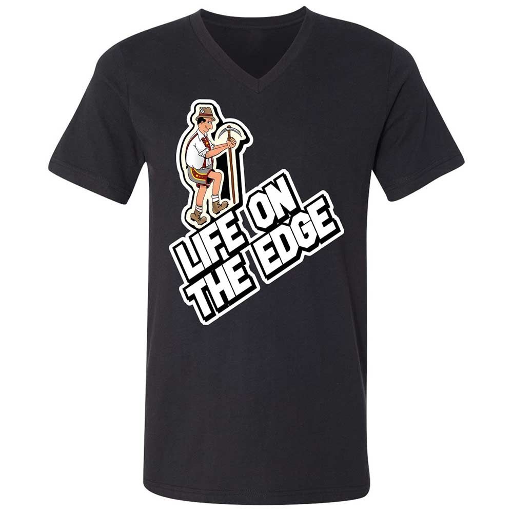 Unisex V-Neck T-Shirt - VVV2KCS2 - Black - 1