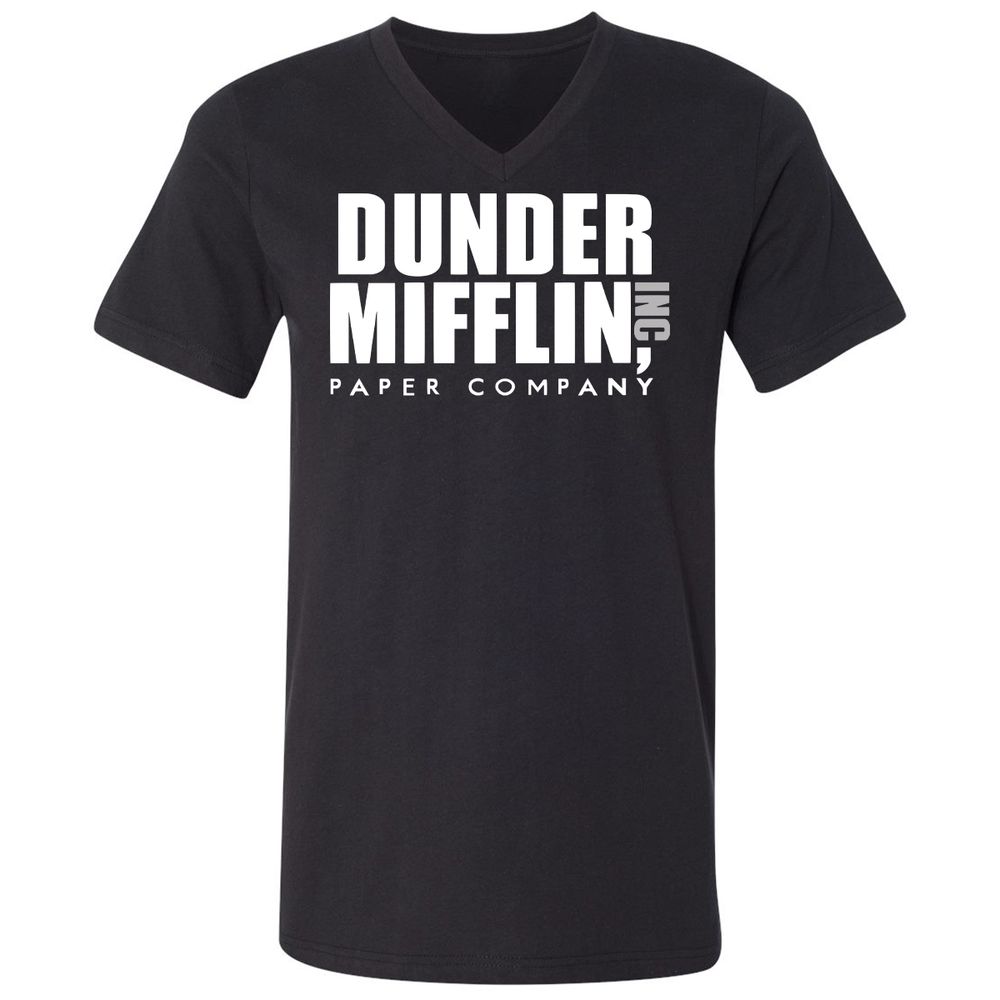 Unisex V-Neck T-Shirt - 69Q1TDTU - Black - 1