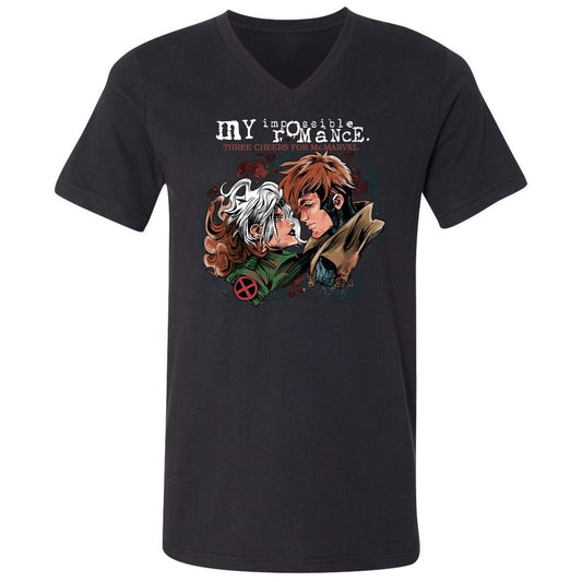 Unisex V-Neck T-Shirt - R79XZXU3 - Black - 1