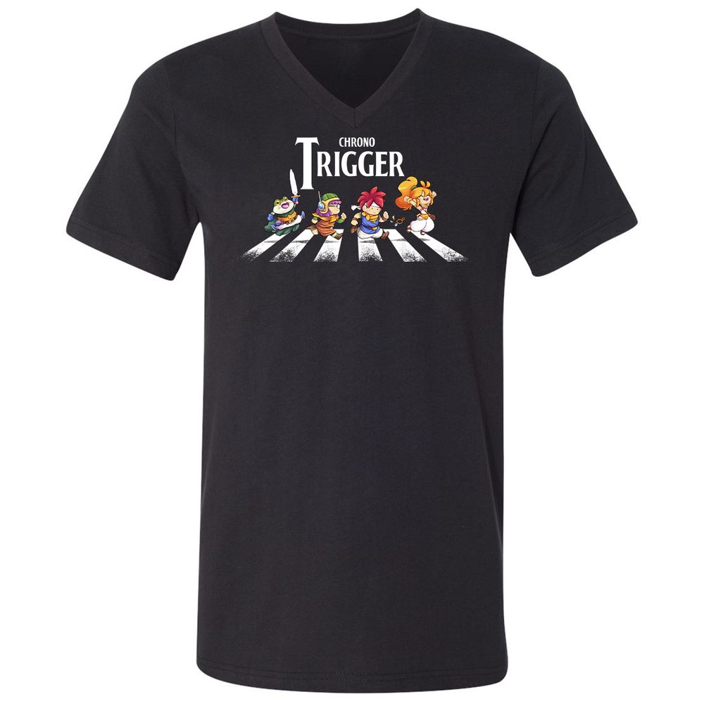 Unisex V-Neck T-Shirt - A8PS1XJ5 - Black - 1