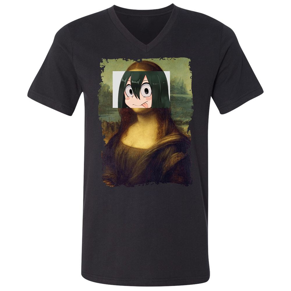 Unisex V-Neck T-Shirt - 98CW6DN1 - Black - 1