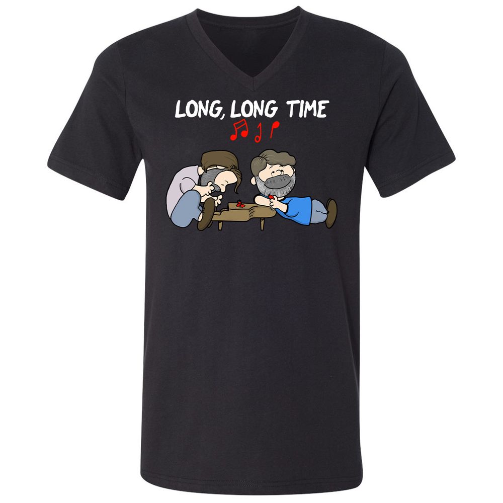 Unisex V-Neck T-Shirt - 1EMTQFK4 - Black - 1