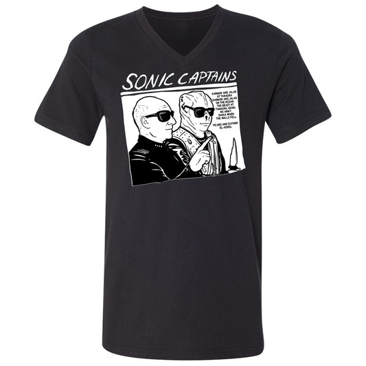 Unisex V-Neck T-Shirt - 89MD243Z - Black - 1