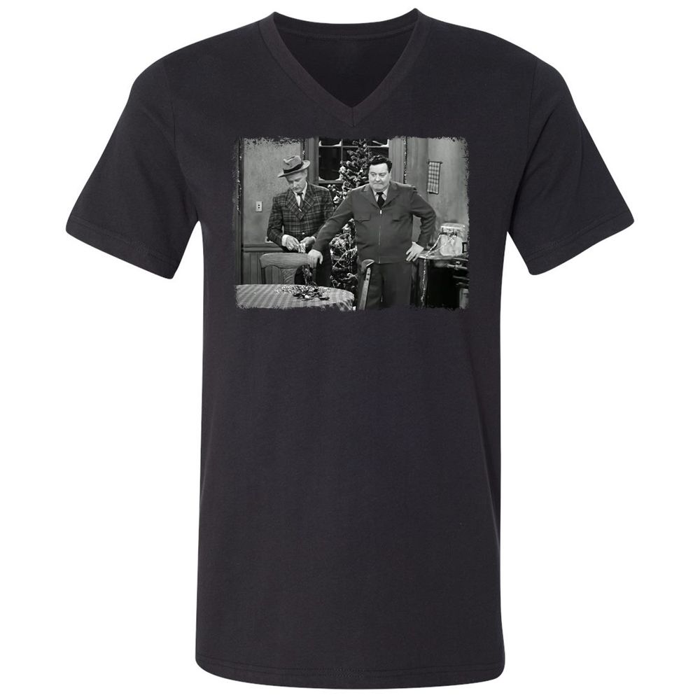 Unisex V-Neck T-Shirt - ZUZRZUPZ - Black - 1