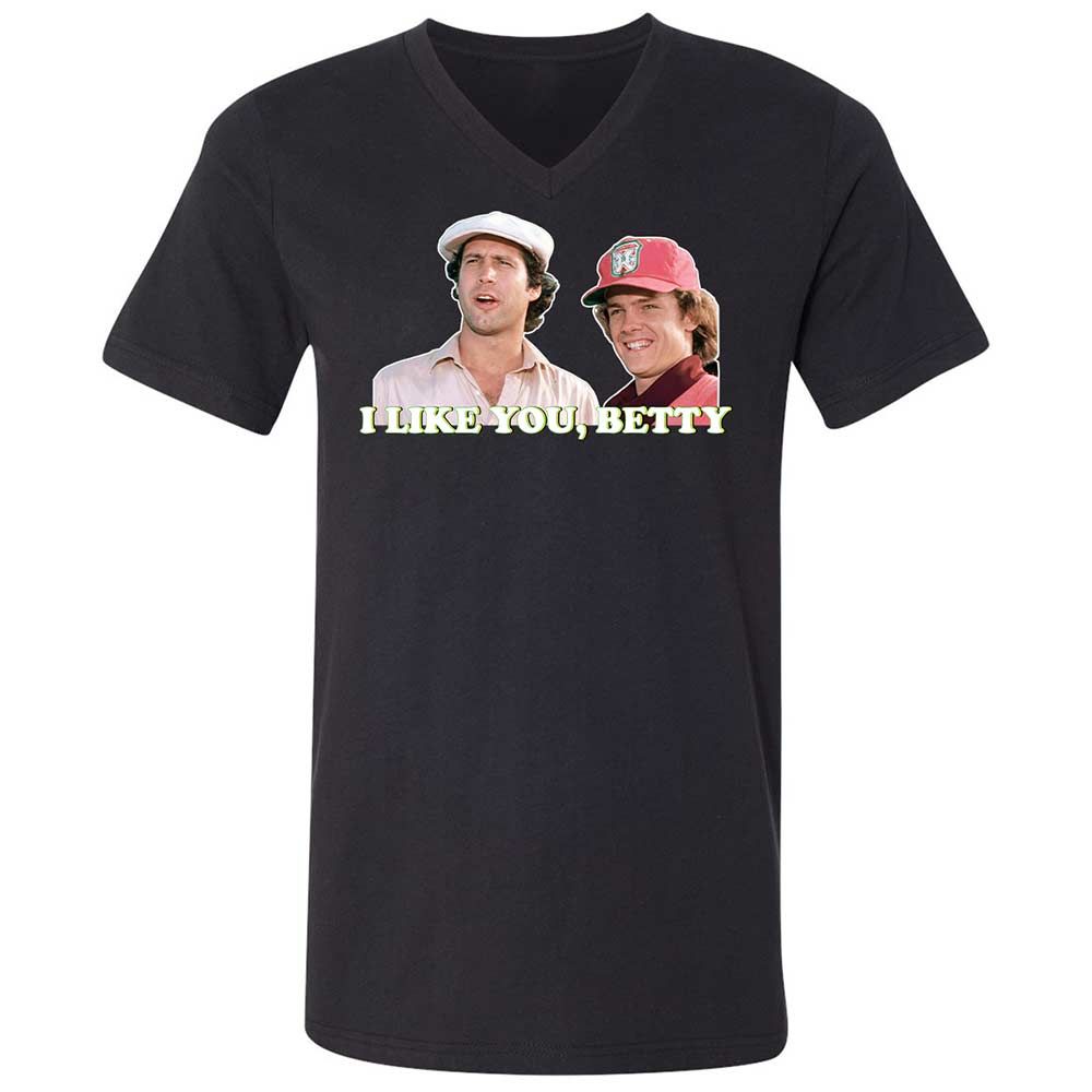 Unisex V-Neck T-Shirt - ZE3LN7TP - Black - 1