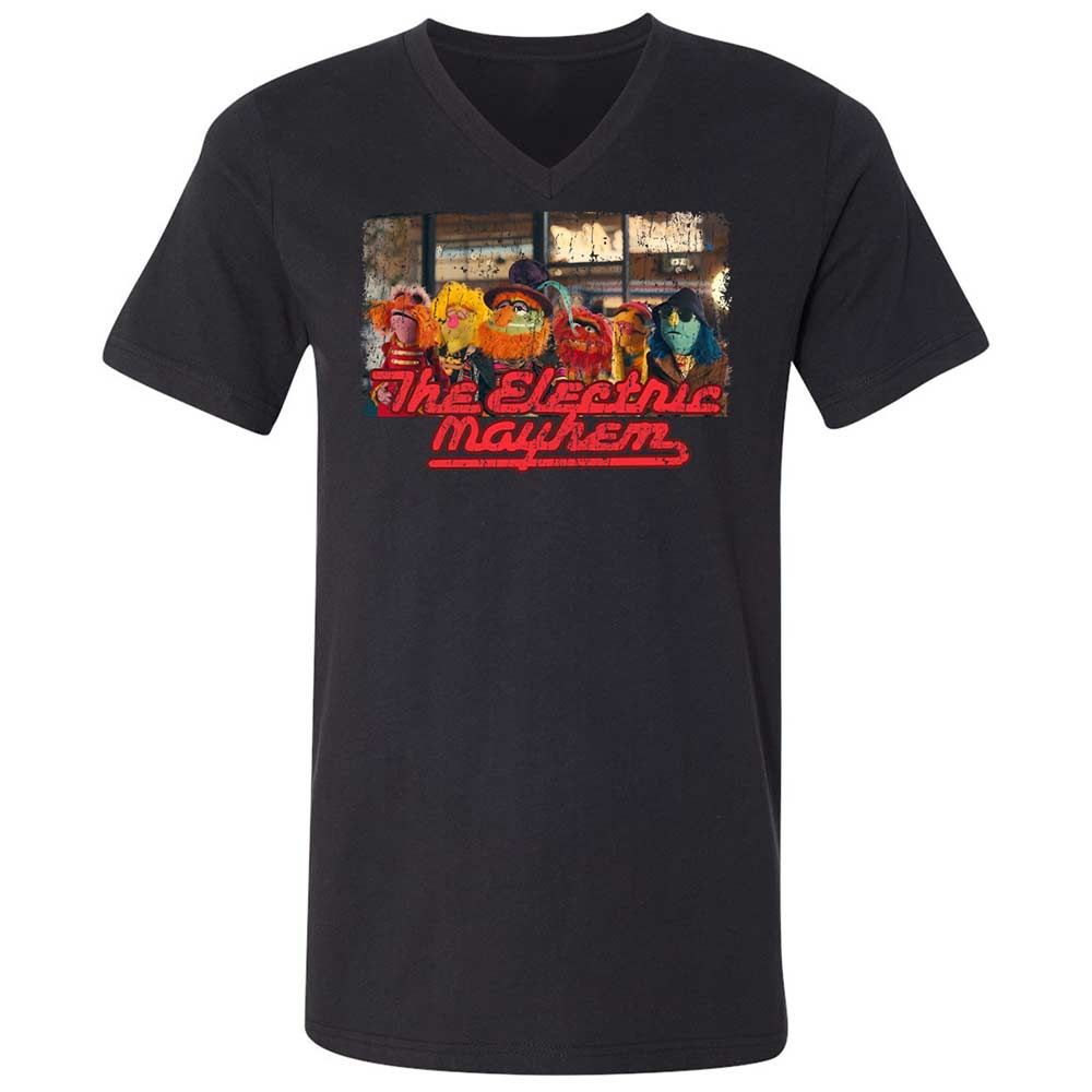 Unisex V-Neck T-Shirt - 987VZXV6 - Black - 1