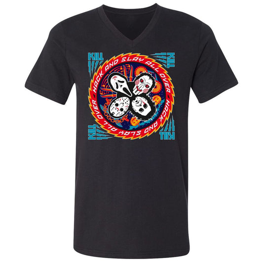 Unisex V-Neck T-Shirt - 3AHLFHV7 - Black - 1