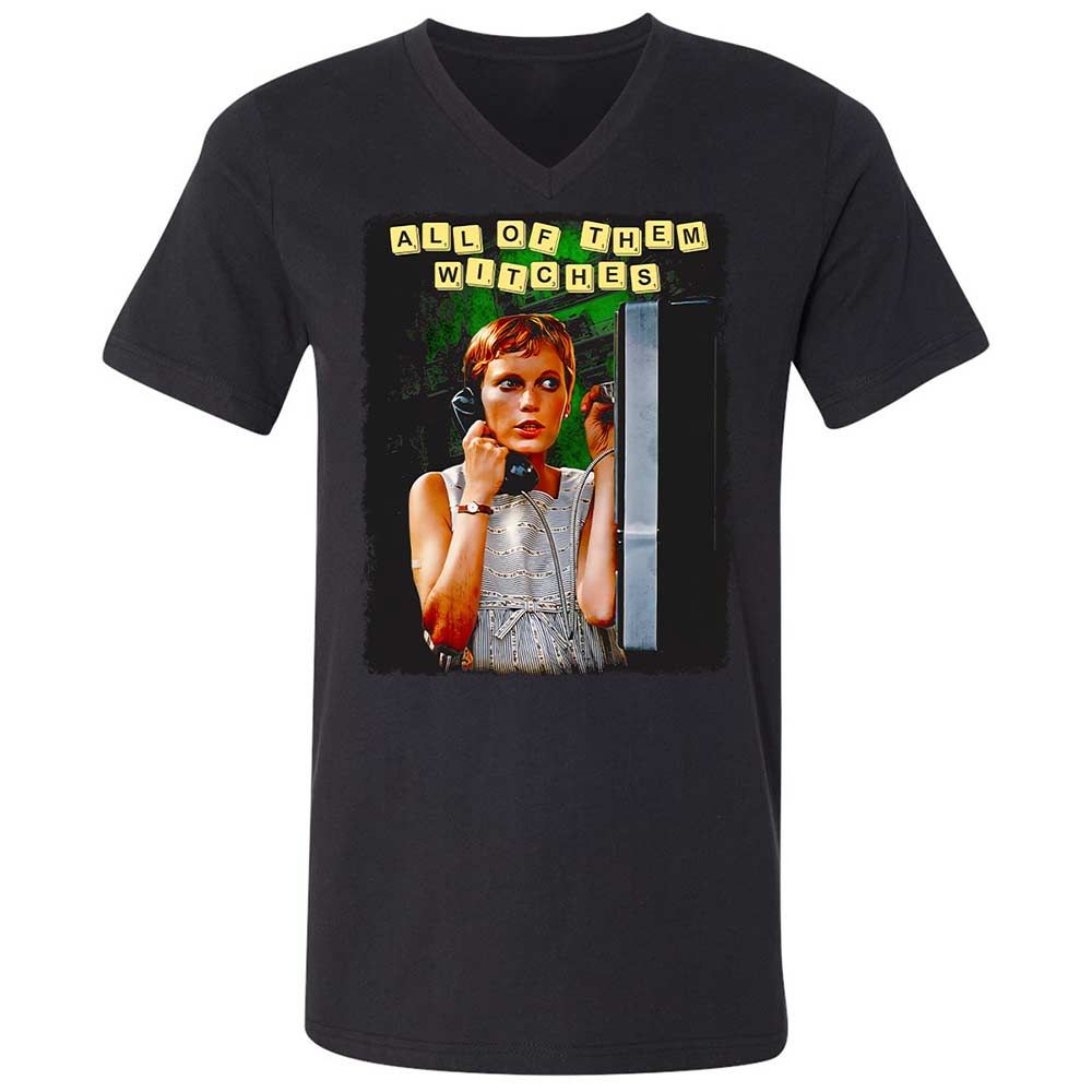 Unisex V-Neck T-Shirt - W98HCEUS - Black - 1