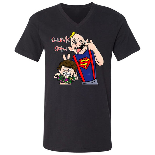 Unisex V-Neck T-Shirt - Q6A1HSZ3 - Black - 1