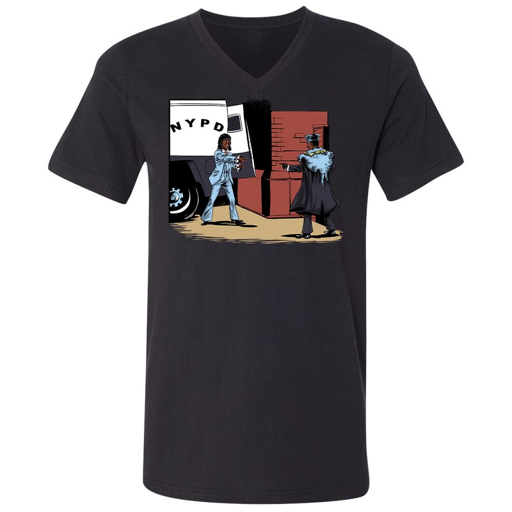 Unisex V-Neck T-Shirt - XAKL37BJ - Black - 1