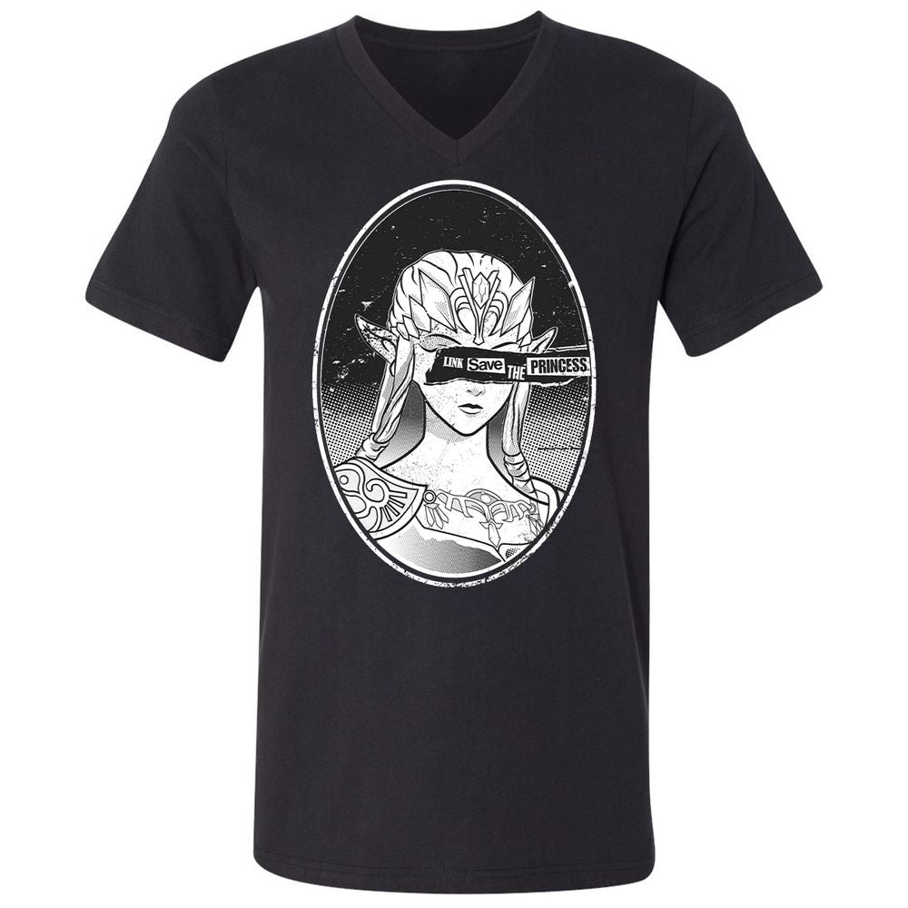 Unisex V-Neck T-Shirt - 6STSNA1M - Black - 1