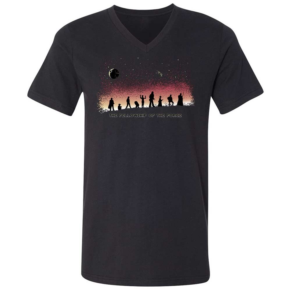 Unisex V-Neck T-Shirt - GEMM24Z9 - Black - 1