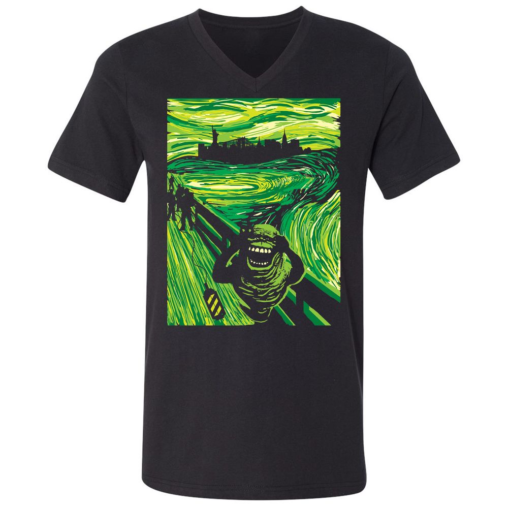 Unisex V-Neck T-Shirt - 5A78X846 - Black - 1