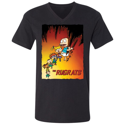 Unisex V-Neck T-Shirt - 7DX1RQSQ - Black - 1