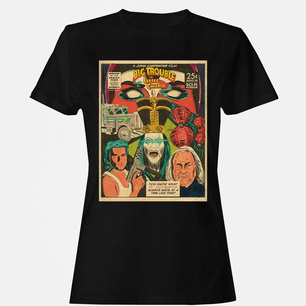 Women's T-Shirt - CTGU2KLP - Black - 1