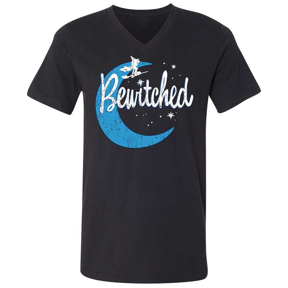 Unisex V-Neck T-Shirt - QC2T2J8J - Black - 1