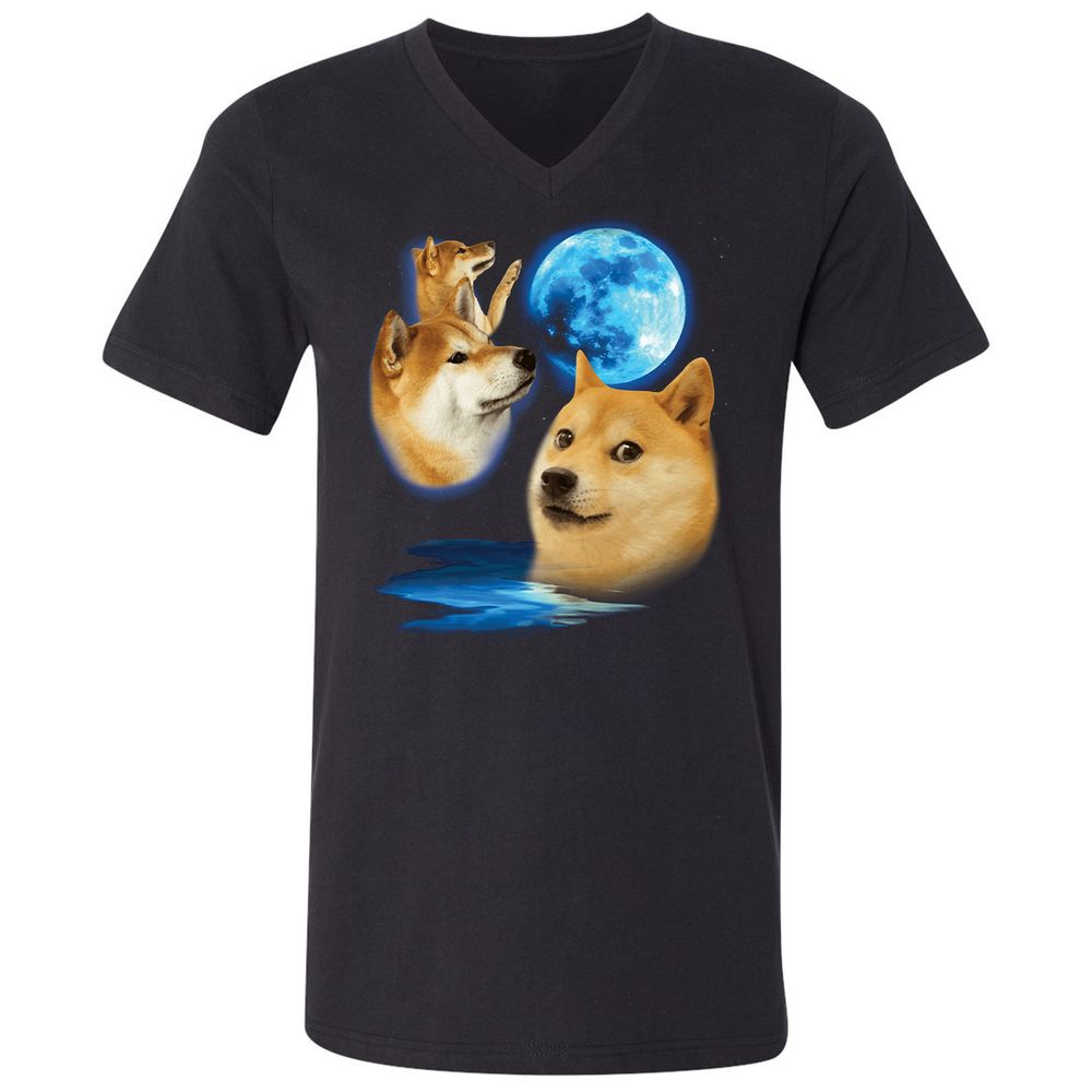 Unisex V-Neck T-Shirt - 6ZHD1HUZ - Black - 1