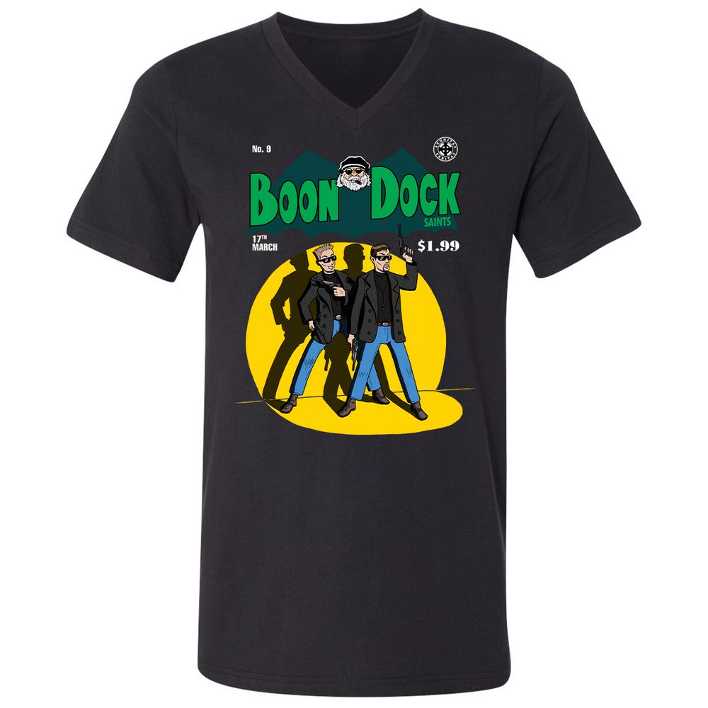 Unisex V-Neck T-Shirt - N6PHKSTJ - Black - 1