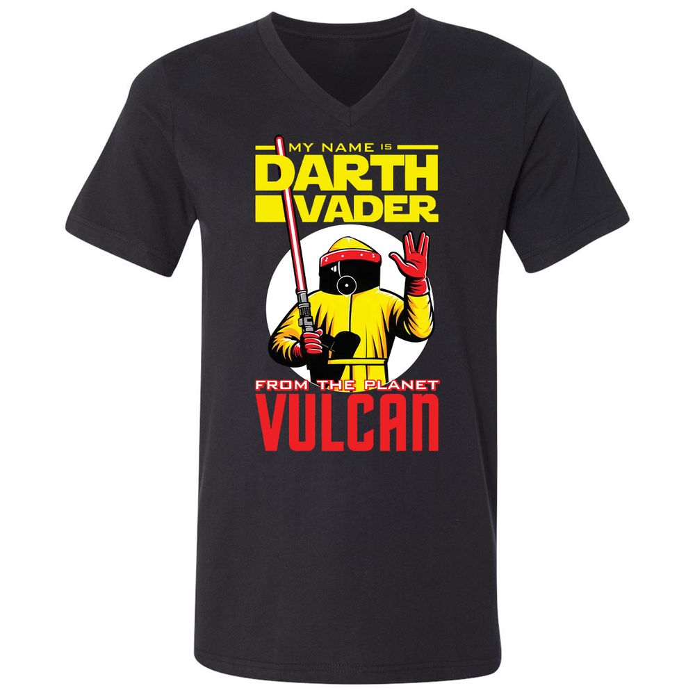 Unisex V-Neck T-Shirt - Q51AMG5G - Black - 1