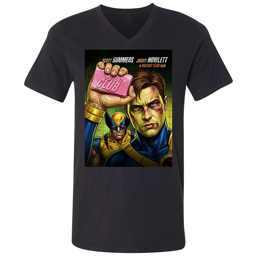 Unisex V-Neck T-Shirt - AUZQ2888 - Black - 1