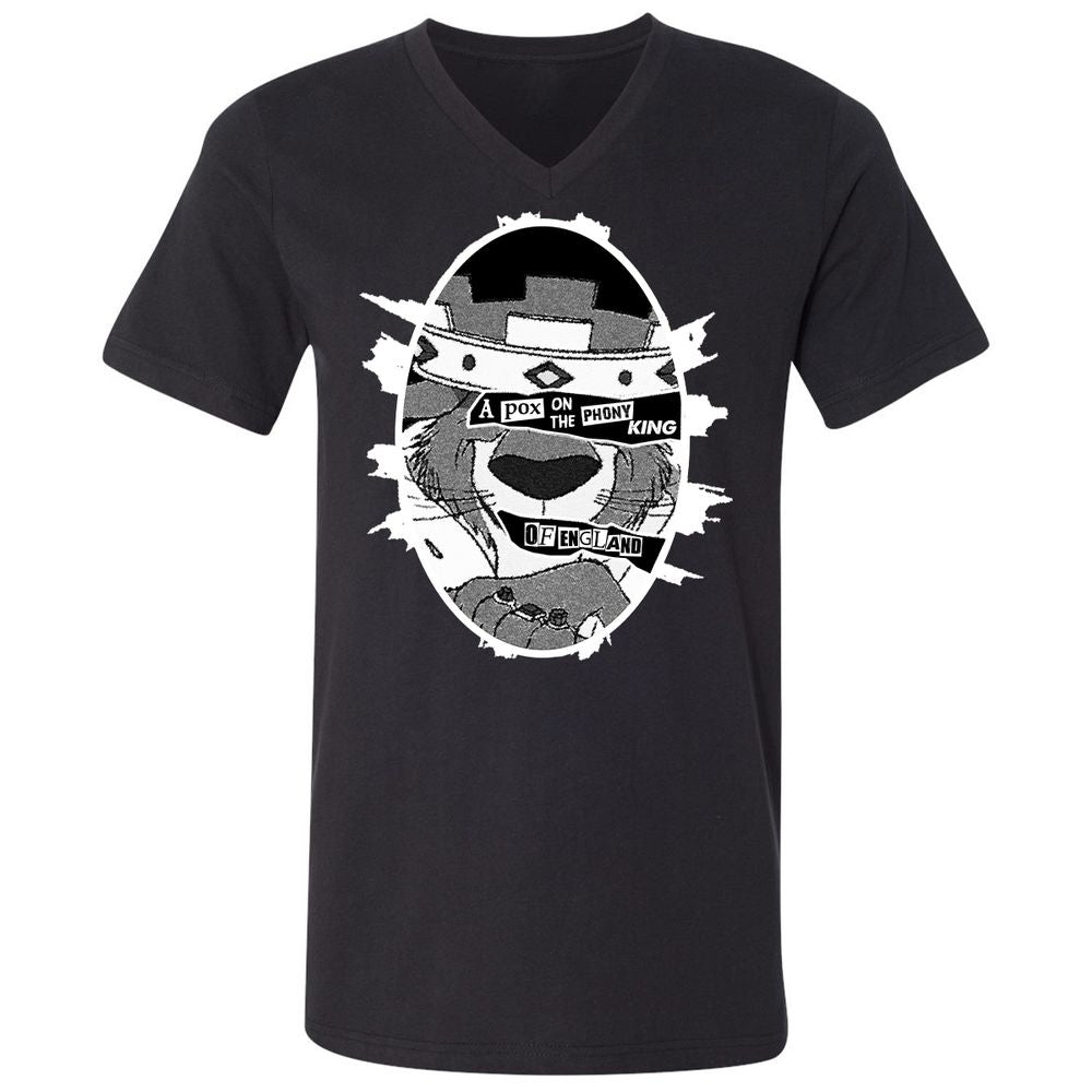 Unisex V-Neck T-Shirt - E1WNWPVP - Black - 1
