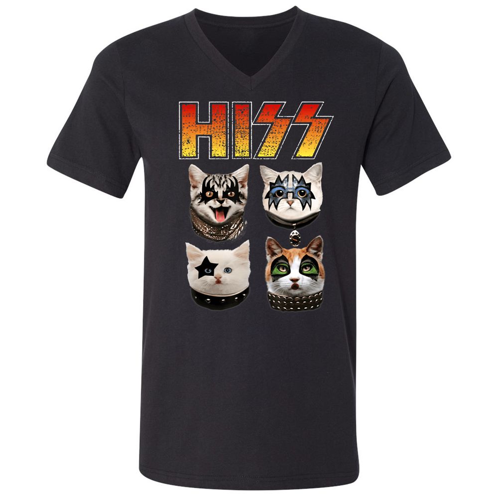 Unisex V-Neck T-Shirt - R5ND1WGL - Black - 1