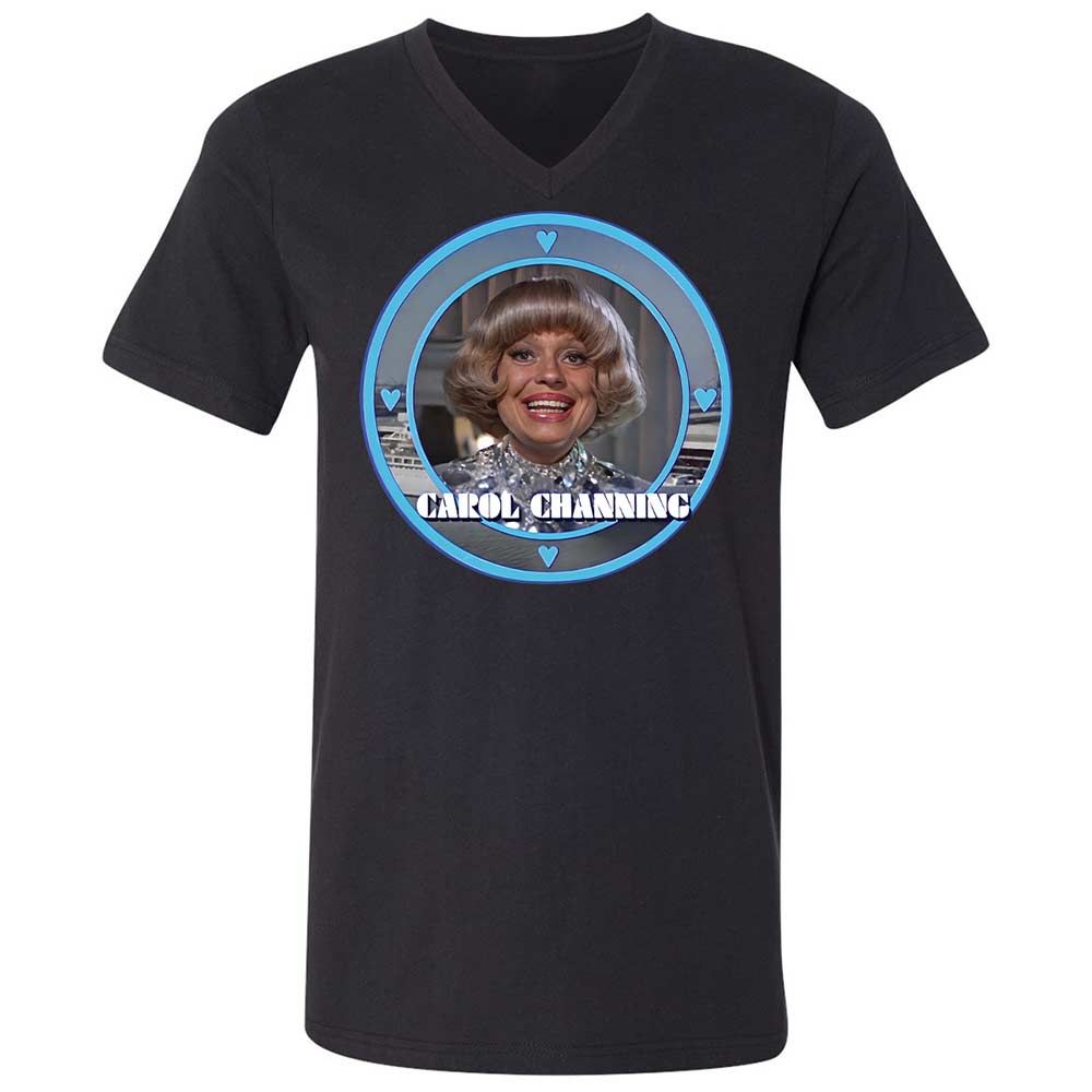 Unisex V-Neck T-Shirt - 54AK2ZTY - Black - 1