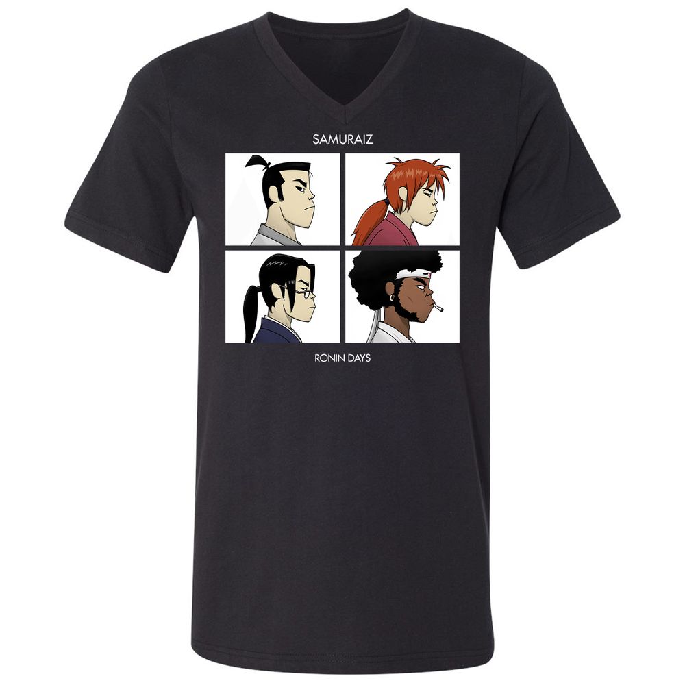 Unisex V-Neck T-Shirt - XFWR5DR4 - Black - 1