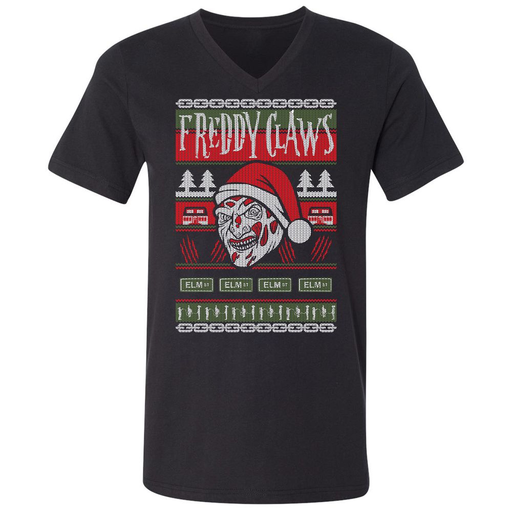 Unisex V-Neck T-Shirt - U3NZ1BVX - Black - 1