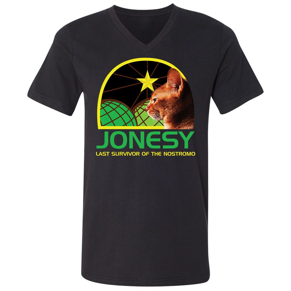 Unisex V-Neck T-Shirt - 5ZG186M4 - Black - 1