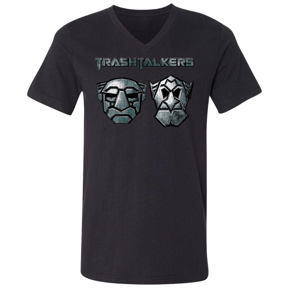 Unisex V-Neck T-Shirt - ANSRUJ11 - Black - 1