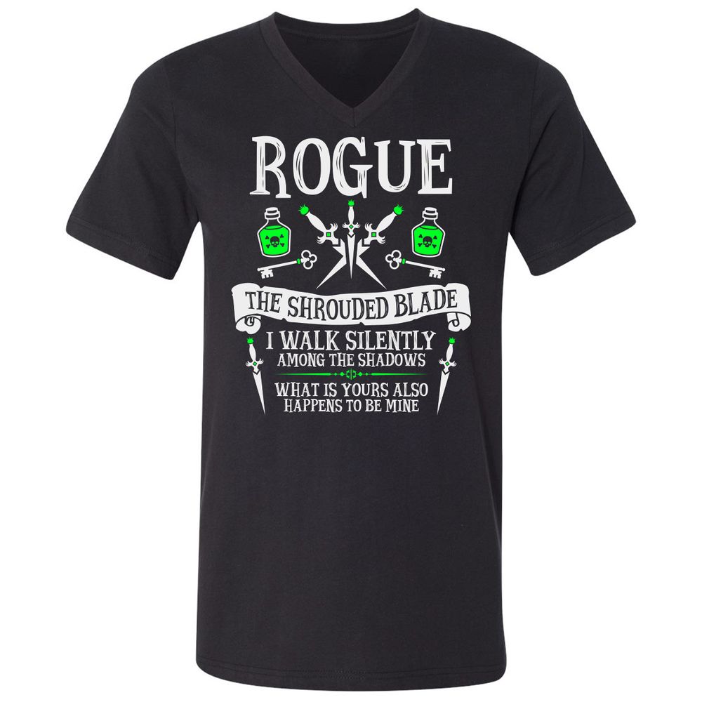 Unisex V-Neck T-Shirt - 4PU3TRW8 - Black - 1