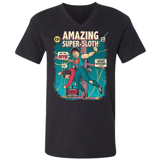 Unisex V-Neck T-Shirt - YFKJLJR1 - Black - 1