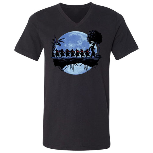 Unisex V-Neck T-Shirt - MAK2UZHS - Black - 1