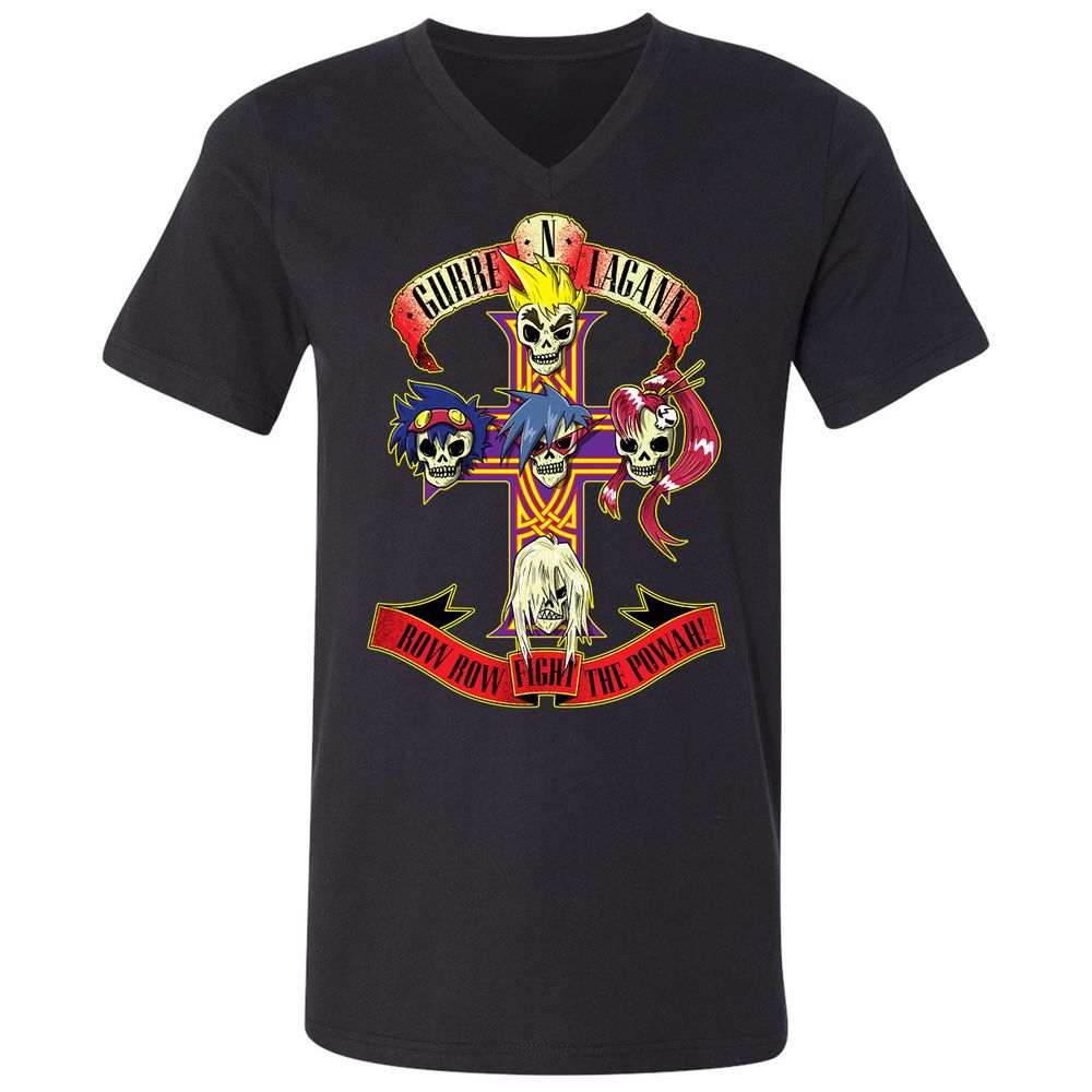 Unisex V-Neck T-Shirt - N5JVQ8EX - Black - 1