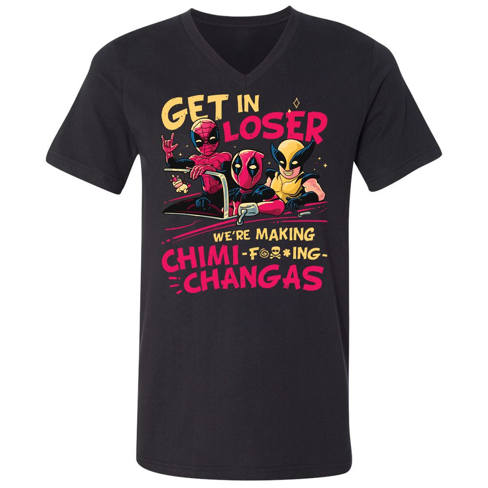 Unisex V-Neck T-Shirt - HZDP4XAA - Black - 1