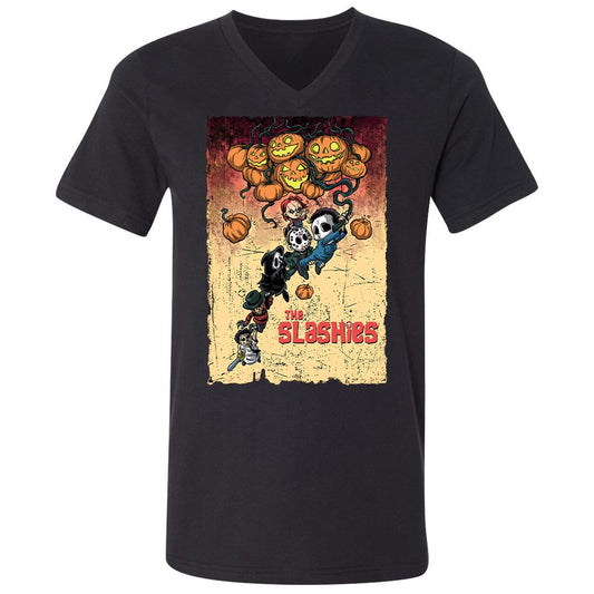 Unisex V-Neck T-Shirt - 2Q719NHT - Black - 1