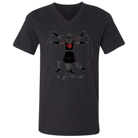 Unisex V-Neck T-Shirt - AB9LAFF1 - Black - 1