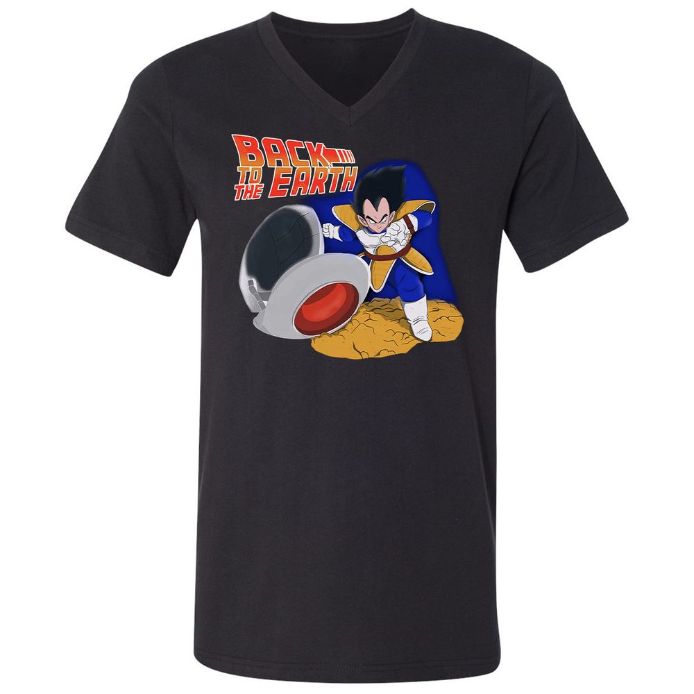 Unisex V-Neck T-Shirt - 289FLMDM - Black - 1