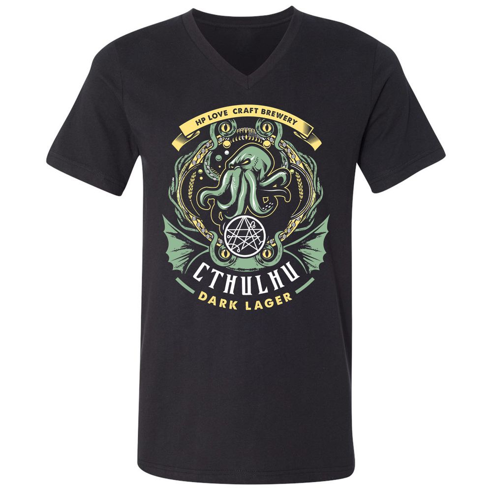 Unisex V-Neck T-Shirt - WTNN8CLH - Black - 1