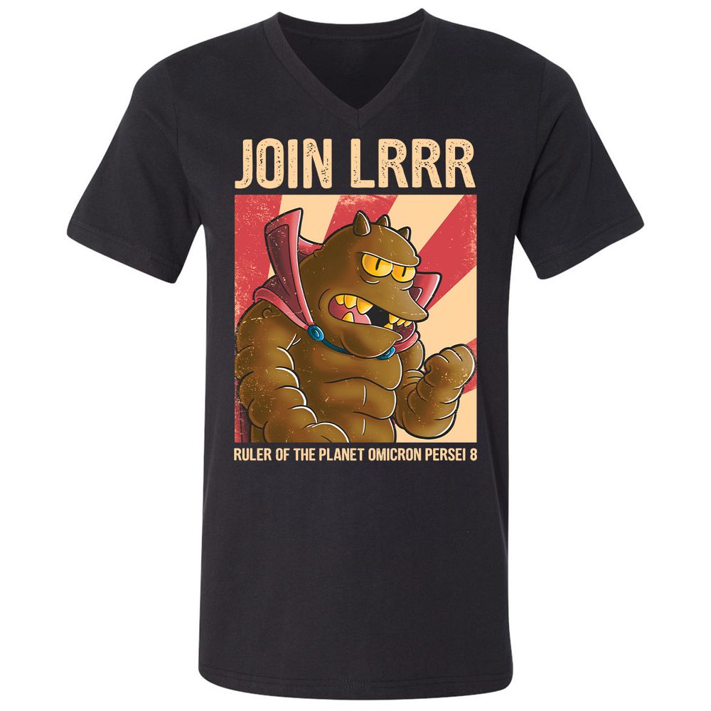 Unisex V-Neck T-Shirt - J7JDNNFR - Black - 1