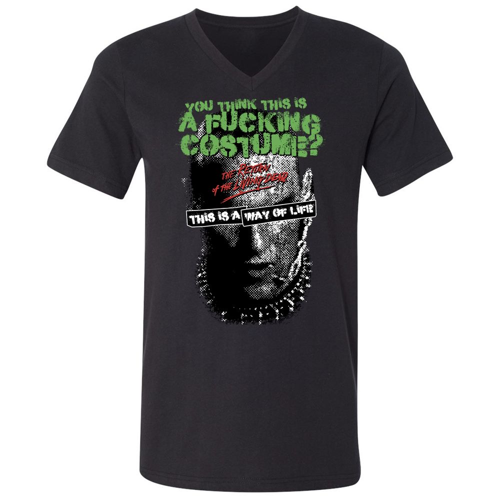 Unisex V-Neck T-Shirt - 11W3D3TT - Black - 1