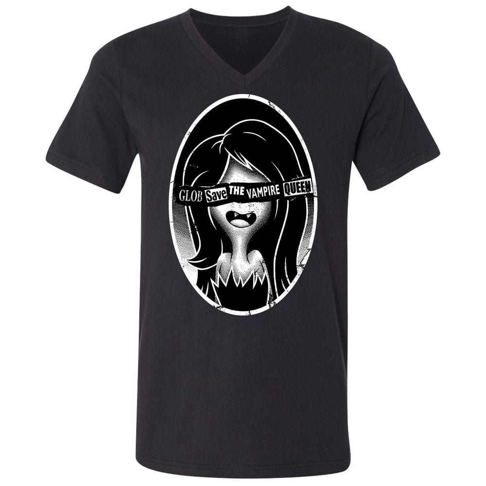 Unisex V-Neck T-Shirt - XGQY5MLQ - Black - 1