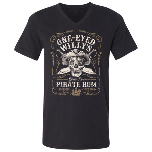 Unisex V-Neck T-Shirt - ZDDBQVYW - Black - 1