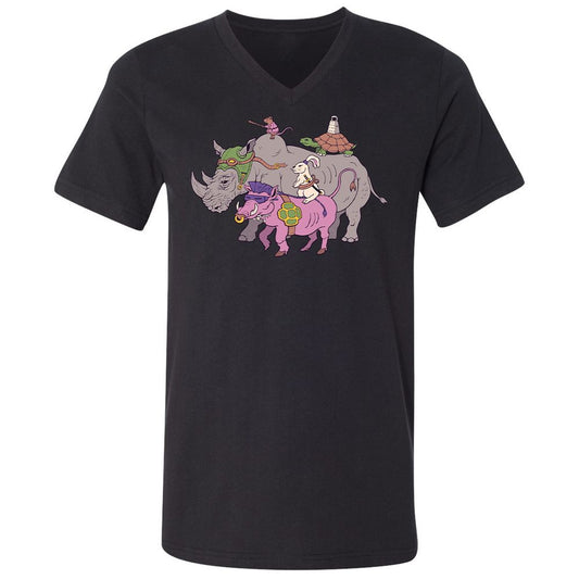 Unisex V-Neck T-Shirt - CP6H6WCU - Black - 1